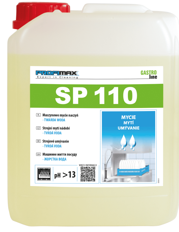PROFIMAX SP 110 - PROSTŘEDEK PRO STROJOVÉ MYTÍ NÁDOBÍ – tvrdá voda
